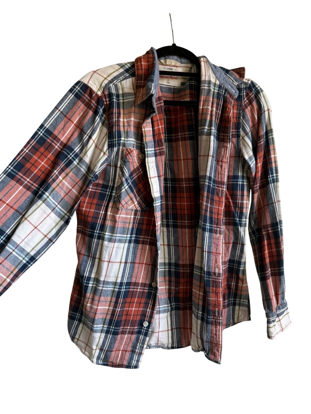 Urban Pipeline Orange & Navy, Plaid Button-Down Shirt